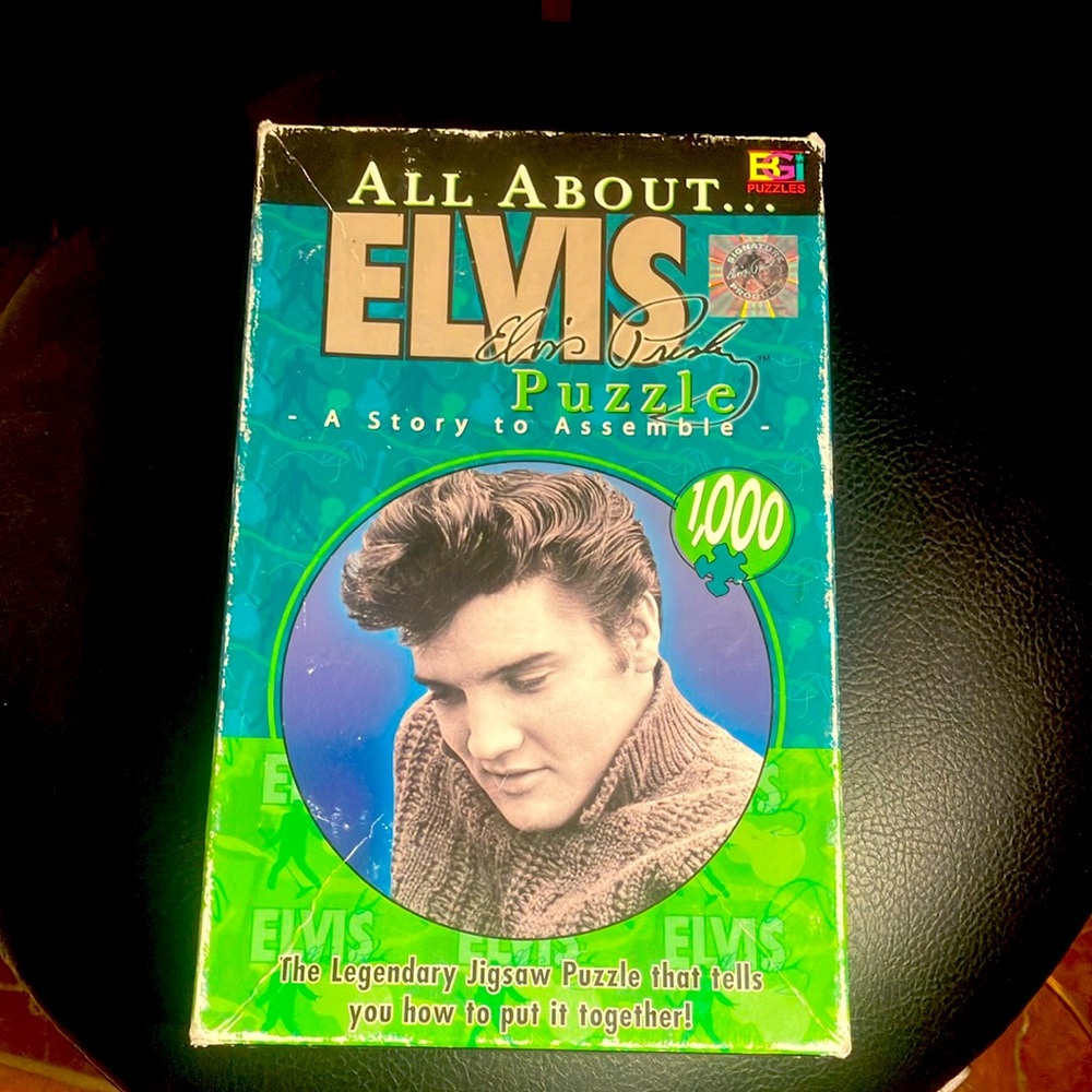 🧩🕺Vintage All About ELVIS 1026 Piece  Puzzle 27 X 20 In Unopened Packaging